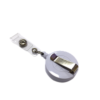 Office Kit Держатель для бейджа/пропуска с рулеткой (белый)
