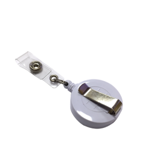 Office Kit Держатель для бейджа/пропуска с рулеткой (белый)