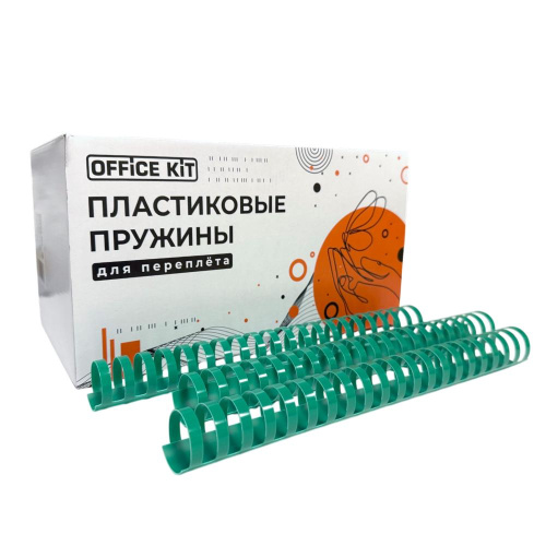 Пластиковые пружины для переплета 28 мм зеленые фото 3