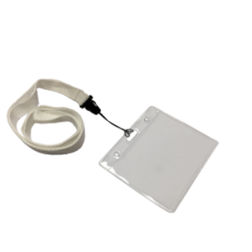 Office Kit Держатель для бейджа/пропуска с белой лентой